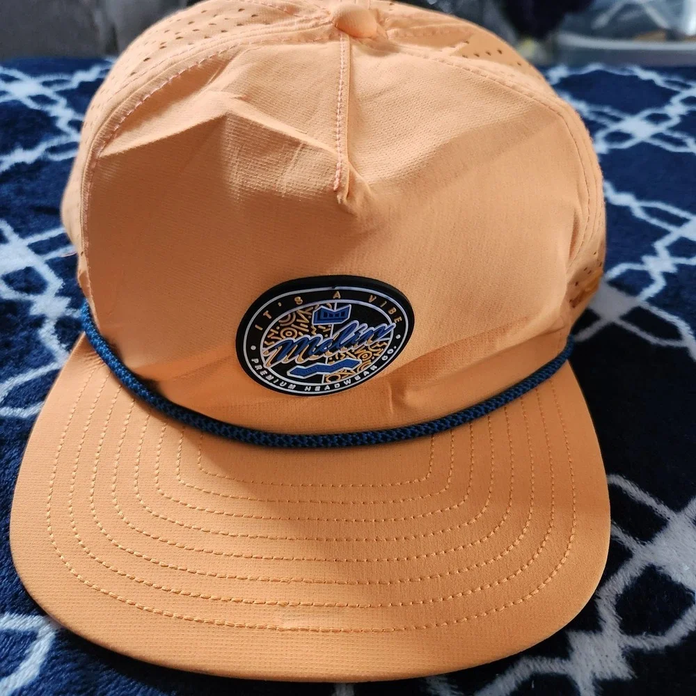 Melin Coronado Hydro Brick Snapback Hat Cap Classic Orange Neon Collection Vibe